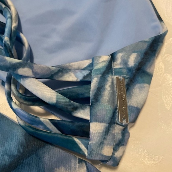 Mara Hoffman Bikini Set in Antique Blue Sea Shell EUC - Picture 2 of 6